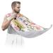 Retro Flower Bird Beard Bib Apron Beard Bib Hair Catcher for Men Shaving and Trimming Non-Stick Waterproof Beard Cape Grooming Cloth with 2 Suction Cups Gifts for Men