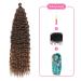 22 Inch Deep Twist Crochet Hair - Ocean Wave Curly Bohemian Braids | 3 Packs Synthetic Hair Extensions for Women & Girls | T4/10# - Buy Online on GoSupps.com