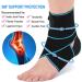 Beister Adjustable Compression Ankle Brace Elastic Foot Support Wrap Sprains Foot Brace for Sports Protect Arthritis Plantar Fasciitis Achilles Tendonitis Blue 1 Pair (Pack of 1) - Buy Online on GoSupps.com