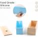 DOYOLLA Silicone Soap Loaf Molds with Wooden Box and Covers - Set of 2 (84oz) - Ideal for Homemade Soaps - Random Color - Buy Online on GoSupps.com