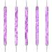Double Sided Brush Nail Liner Brush - 5 Pieces Nail Liner Brush Dotting Pen | Double Sided Nail Dotting Drawing Tool Multifunctional Nail Brushes Nail Liner Brush Dotting Pen purple - Buy Online on GoSupps.com