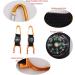 Liwein 12-Piece Mini Compass Carabiner Hook Set - Portable Buckle Keychain for Hiking Camping & Travel - Buy Online on GoSupps.com