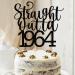 Sodasos Black Glitter Straight Outta 1964 Cake Topper Happy 60th Birthday Cake Topper 60 and Fabulous 60th Wedding/Anniversary Party Sign Decorations (black Straight Outta 1964) - Buy Online on GoSupps.com
