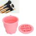 Makeup Brush Cleaning Bowl - Compact Multifunctional Cleaner Cup | Effective & Portable for Home Use (Pink - Buy Online on GoSupps.com