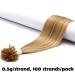 SEGO SONNGING 100% Remy Human Hair Extensions - 0.5g Strands U-Tip Glue 100 Strands #12P613 White Brown/Light Blond 40cm (50g) - International Shipping Available - Buy Online on GoSupps.com