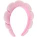 WLLHYF Spa Headband Sponge Terry Towel Cloth Fabric Headband Puffy Fashion Hairband Thick Padded Hair Hoops Non Slip Valentine's Day Hair Accessory for Women Girls Washing Face Skin Care Makeup Pink - Buy Online on GoSupps.com