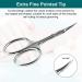 CGBE Professional Curved Tip Cheek Scissors | Extra Fine & Sharp Stainless Steel for Cuticle Eyebrow & Eyelash Precision | 1-Piece Round Handle - Buy Online on GoSupps.com