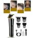 Men Hair Clipper Electric Pro Outliner Grooming Rechargeable Cordless Close Cutting T-Blade Trimmer for Men Gapped Detail Beard(Black)