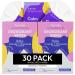 FOMIN Travel Deodorant Wipes - 30 Count - Calming Lavender and Chamomile - pH Balanced Hypoallergenic Mini Deodorant Wipes For Women and Men - Plastic-Free Individually Wrapped Underarm & Body Wipes Calm - Lavender Chamomile