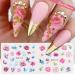 12pcs Flower Nail Art Stickers - Water Decals for Nails - Spring Rose Floral Leaf Designs - Summer Manicure Decoration - Nail Art Supplies - Buy Online on GoSupps.com