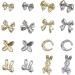 Metal Nail Art Studs 3D Metal Nail Art Jewelry Decorations Bows Rabbits Moon Multi-Shapes Nail Decoration Accessories Nail Art Jewels - Buy Online on GoSupps.com