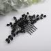 Deniferymakeup Crystal Bride Wedding Hair Comb Hair Accessories with Rhinestone Bridal Side Comb for Bride Women Girls (Black) - Buy Online on GoSupps.com