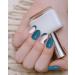 JUSTOTRY 24 Pcs Almond Press-On Nails | Glossy Full Cover Acrylic Fake Nails with French Steelblue Design | Nail Art Kit with Glue - Buy Online on GoSupps.com