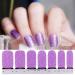 UV Gel Nail Foil - 20 Thin Purple Glitter Nail Polish Strips + Nail File & Cuticle Sticks | UVNAILS International Shipping - Buy Online on GoSupps.com