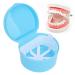 Buy Light Blue Dental Retainer Box | Portable Denture Storage Container for Travel & Home | Jewelry Organizer - Buy Online on GoSupps.com