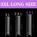 XXXL Clear No C Curve Square Nail Tips - 504 Pcs - Extra Long Half Cover for Acrylic Nails - EJIUJIUO - Buy Online on GoSupps.com