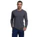 Work Wear Professionals Long Sleeve Men's Underscrub T-Shirt - with Crew Neck WW700 Large Pewter
