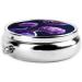 Purple Beauty Butterfly Mini Round Pill Box - 3 Compartment Travel Organizer for Medicine | Portable Pill Case for Home & Office - Buy Online on GoSupps.com