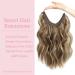 Invisible 12 Brown with Golden Highlights Synthetic Hair Extension - Wavy Pieces for Women - Buy Online on GoSupps.com