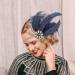 IYOU 1920s Feather Flapper Headpiece Blue Crystal Gatsby Headband Prom Wedding Hair Accessories for Women - Buy Online on GoSupps.com