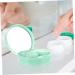 Lalafina Contact Lens Container Travel Case - Portable Plastic Eye Care Box with Mirror Green - Perfect for International Shipping - Buy Online on GoSupps.com