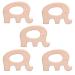 5pcs baby tea-eez elephant childhood diseases toys toy beech wood pain relief nice modern bite ring trailer for DIY production necklace bracelet