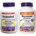 Webber Naturals Resveratrol with Grape Seed Extract Caplet 200/25mg & Magnesium Bisglycinate 200 mg 120 Capsules Supports Bone and Muscle Functions Vegan SUPPLEMENT + SUPPLEMENT s1101ed23