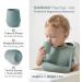 SAMiGO Silicone Baby Cups for 6-12 Months Infants - Set of 2 Tiny Open Training Cups for Baby Led Weaning - Serene - Buy Online on GoSupps.com