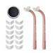 Lower Eyelash Stamp - Easily Apply Stamp for Natural Lower Eyelashes | Eye Lashes Beauty Products for Party Traveling Home Working Dating Gathering Hamil Pink Left and Right Handles + 6 Pairs of Replaceme