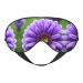 Purple Lavender Flower Print Unisex Sleeping Eye Mask Soft Comfortable Light-Blocking Eye Mask Black