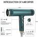 Hair Dryer Diffuser Hairdryer Hairdryers for Women Travel Blow Dryer Curly Hair Lightweight High Rotation Speed Brushless Portable Negative Ions Quick Dry Wind Adjustable (195X206X46mm White) 195X206X46mm White - Buy Online on GoSupps.com