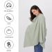 Shop Soft & Breathable Hillhill Cotton Breastfeeding Cover - Still Towel Snack Apron for Moms | Portable Nursing Gift in Blue & Greyish Green - Buy Online on GoSupps.com