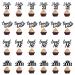 Sleyberoy 24 Pc 13th Birthday Cupcake Toppers-Official Teenager 13 Hello 13 2011 Cupcake Picks 13th/Thirteen Birthday Party Cake Decorations (black 21) 21 black