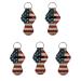 5 Pcs Women Girls Vintage American Flag Neoprene Lip Stick Holder