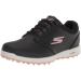 Skechers Women's 123027 Sneaker 42 EU Black Leather Rose Gold Trim