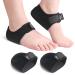 Hilph Heel Pads Protector for Plantar Fasciitis & Heel Pain Relief Heel Cushions with Inside Gel Supports for Women Men Heels Spur Pain Relief Achilles Tendonitis Dry Cracked (L Black) Large