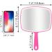 DVHOK 2Pcs Handheld Mirror - Portable Hand Mirror with Hanging Hole - Pink 7.4 W x 10.4 L - Set of 2 - Buy Online on GoSupps.com