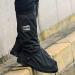USHTH Black Waterproof Rain Boot Shoe Cover with Reflector - XX-Large Size for Men and Women (1 Pair) - Buy Online on GoSupps.com