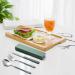 Flatware Set - 3 Stainless Steel Travel Utensils with Box | Chopstick Set Stylish Travel Chopsticks for Home Restaurant Kitchen Lencyh Dark Green - Buy Online on GoSupps.com