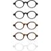 JM Set of 5 Round Reading Glasses for Men & Women | Spring Hinge Readers +2.75 | 2 Black 2 Tortoise 1 Clear Eyeglasses - Buy Online on GoSupps.com