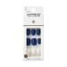 KISS imPRESS No Glue Mani Press On Nails Design 'Chasing Stars' Blue Short Size Squoval Shape Includes 30 Nails Prep Pad Instructions Sheet 1 Manicure Stick 1 Mini File