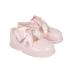 Early Days Baypods H035 with Large Bow First Walker Baby Shoes Made in The Softest Faux Leather Made in England 3 UK Child Pink Patent