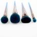 Efforty Makeup Brush Set - 4PCS Blue Gradient Premium Nylon Kabuki Brushes for Blush & Eye Makeup | High Density Soft Bristles - Buy Online on GoSupps.com