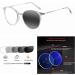 EFLAL Near Far Multifocal Progressive Men's Round Glasses - UV400 Photochromic 150 Distance 350 Reading - 3-in-1 Transparent Gray - Buy Online on GoSupps.com