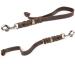 Fat leather short lead leash short leash (35 cm x 18 mm chrome-plated brown) 35 cm x 18 mm chrome-plated brown
