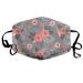 Vintage Antique Floral Flowers Washable Reusable Mask Cotton Anti Dust Half Face Mouth Mask For Kids Teens Men Women With Adjustable Ear Loops