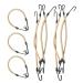 Minkissy women ponytail hooks 20pcs elastic rubber hair bands hair tie ropes rubber band hooks hair bungee cords hook for girls women (apricot) 12.5 cm * 0.3 cm 20pcs beige