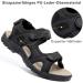 Outpro Women's Hiking Sandals - Comfortable Waterproof Sports Sandals with Foot Vault Support - Size 38 EU - Pure Black - Buy Online on GoSupps.com