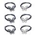Xiwstar 6Pcs Korean Fashion Scrunchies Rhinestone Crystal Butterfly Hair Ties Three Layers Hair Bands Accessories for Women Girls Ponytail Holder