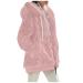 Hanxiulin fleece jacket plush jacket cuddly jacket women winter parka on both sides transition jacket warm cozy breathable breathable winter coat jacket winter jacket xl pink